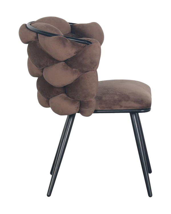 Rock stoel velvet brons