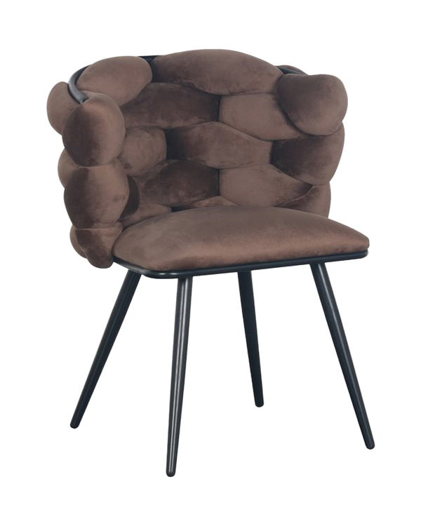Rock stoel velvet brons